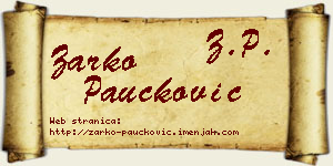 Žarko Paučković vizit kartica